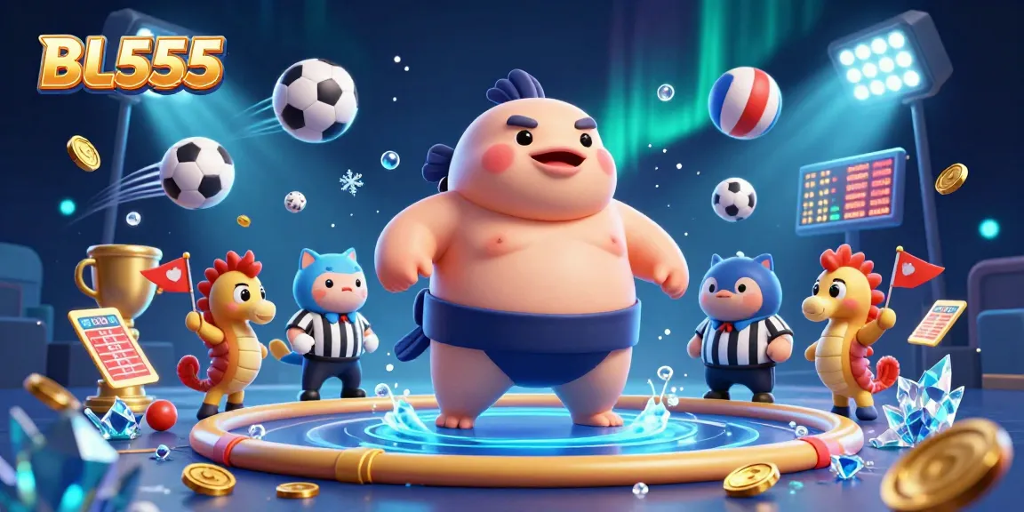 Experience thrilling gameplay with BL555 in this vibrant underwater casino scene.