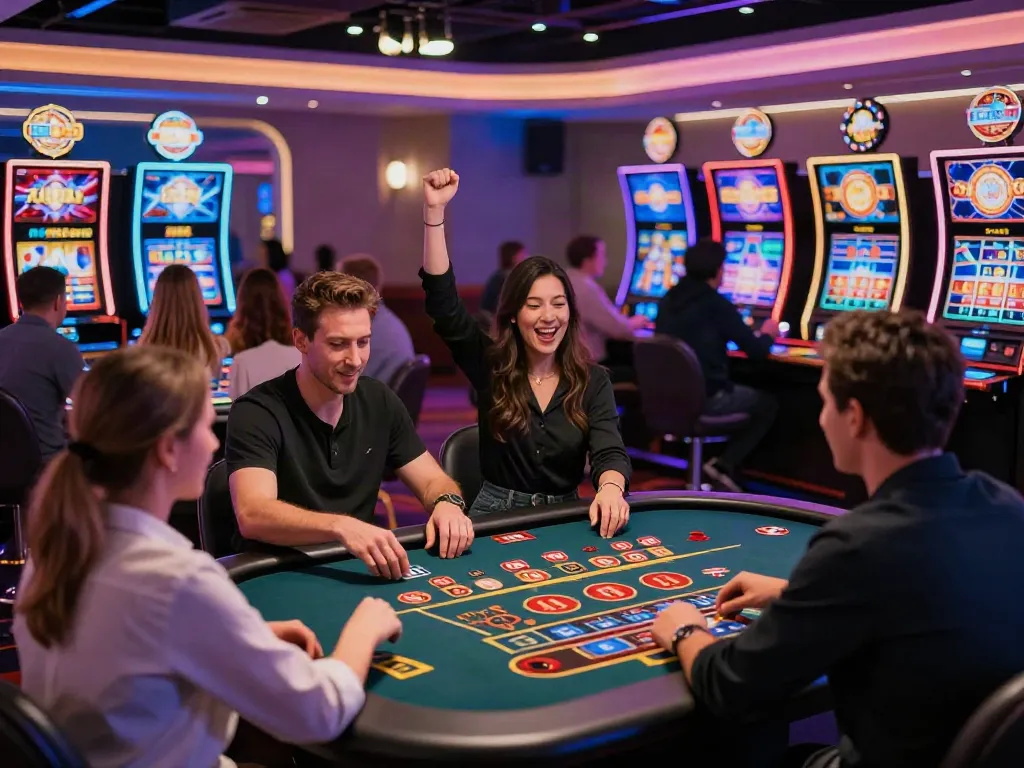 Engaging gaming scene at trang chủ sin88 showcasing players enjoying various casino games