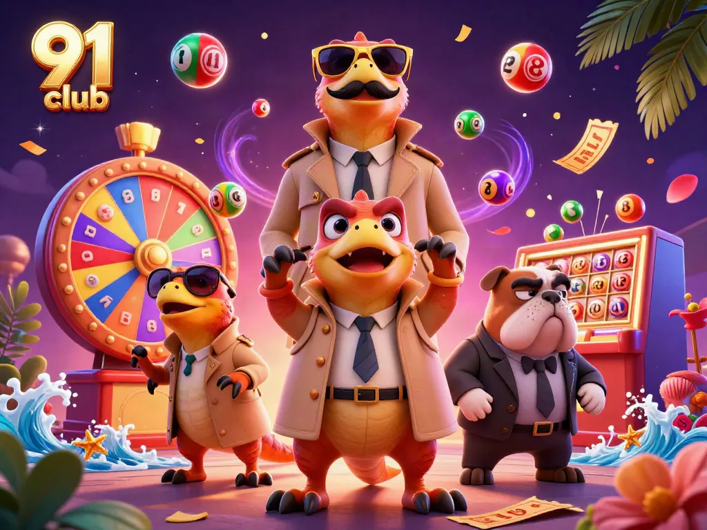 Enjoy thrilling moments with the 91 club as raptors enter a VIP casino lounge.