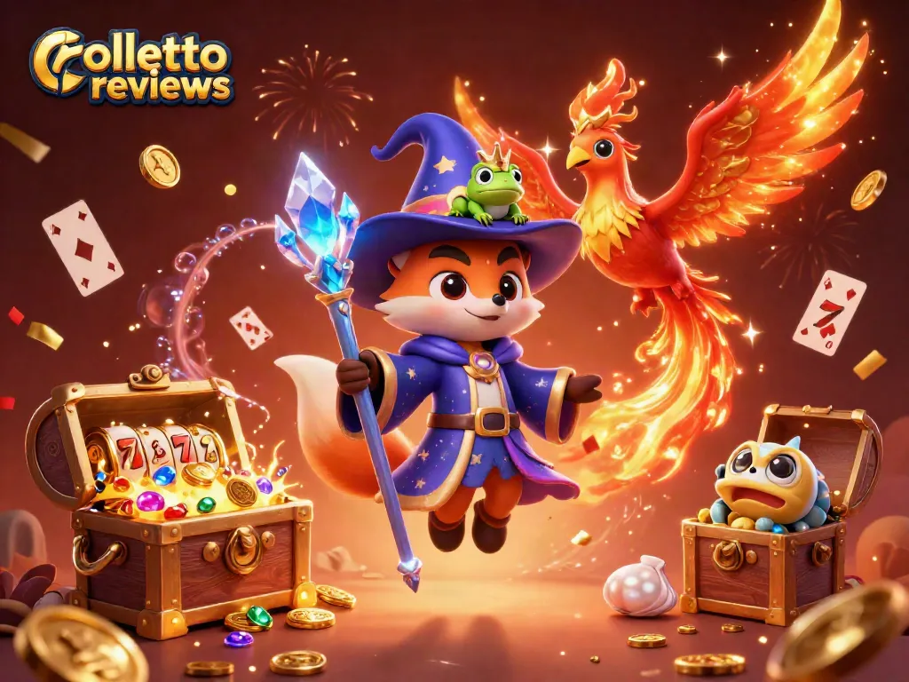 Engage with Rolletto reviews by exploring a vibrant casino scene filled with treasures and festive elements.