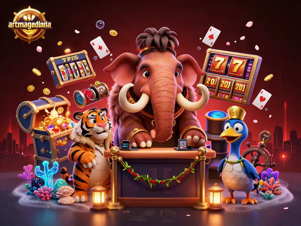 Engage with the vibrant artmageddonla casino experience featuring dynamic characters in a rich 3D scene.