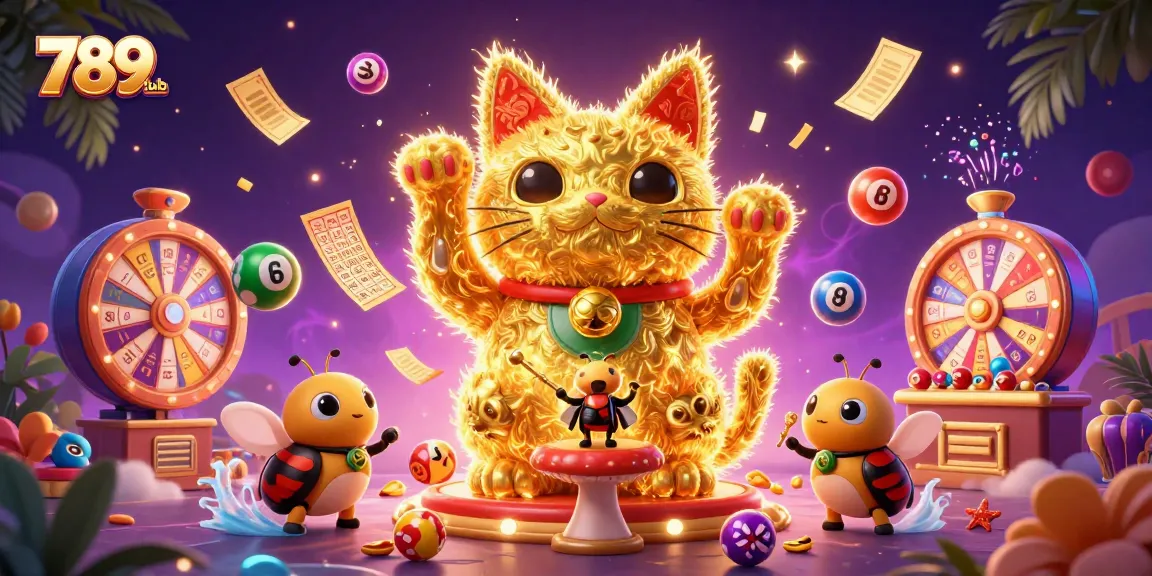Win big at 789club with dynamic games featuring a lucky cat and casino symbols.
