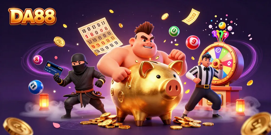 Experience thrilling lottery excitement with DA88's animated casino action.
